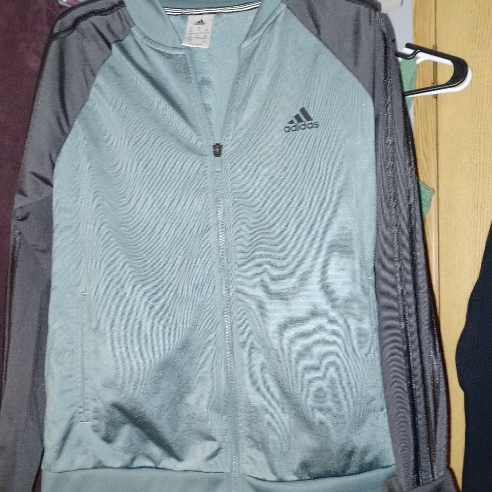 Adidas floral print athletic jacket